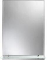 Zrcadlo fazeta 50 x 70 cm poličkou MILANO